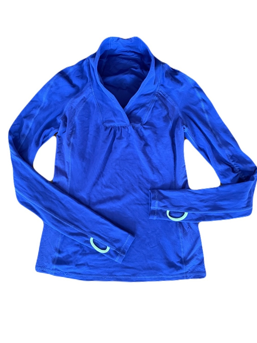 lululemon athletica cobalt blue long sleeve pullover